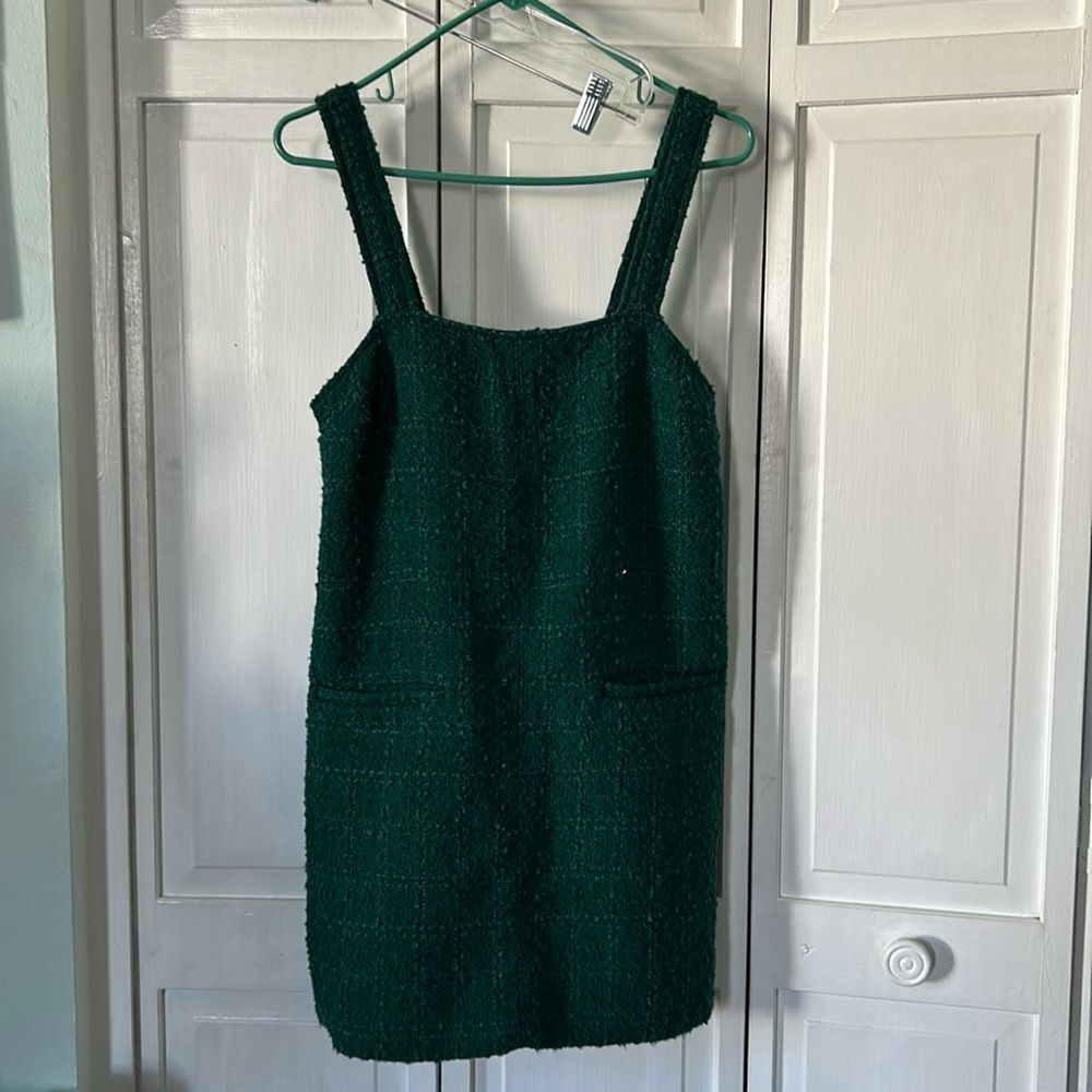 Abercrombie and Fitch Green Boucle Mini-Dress - Size SP